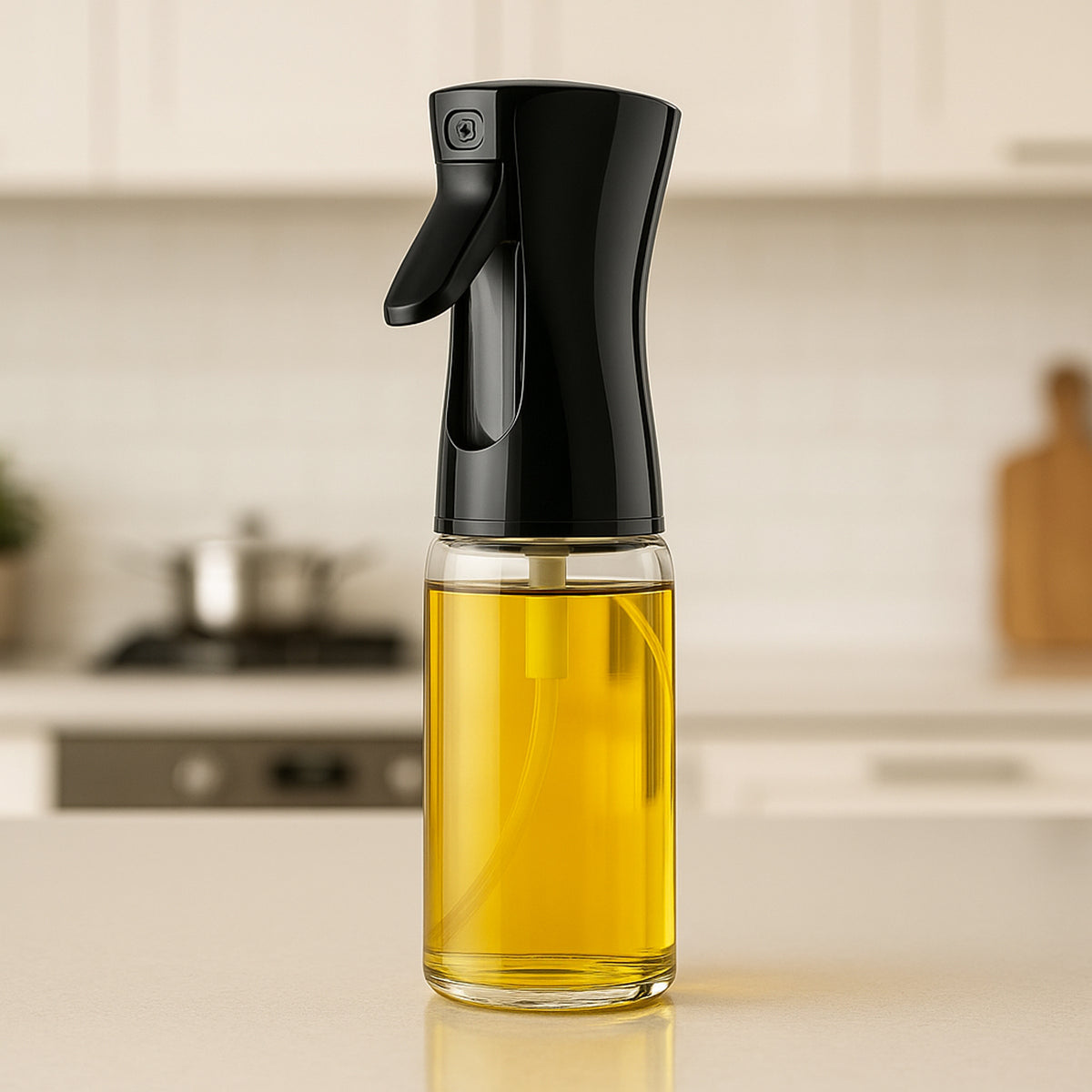Glass Premium Oil Spray Bottle - (300 Ml Approx  1 Pc)