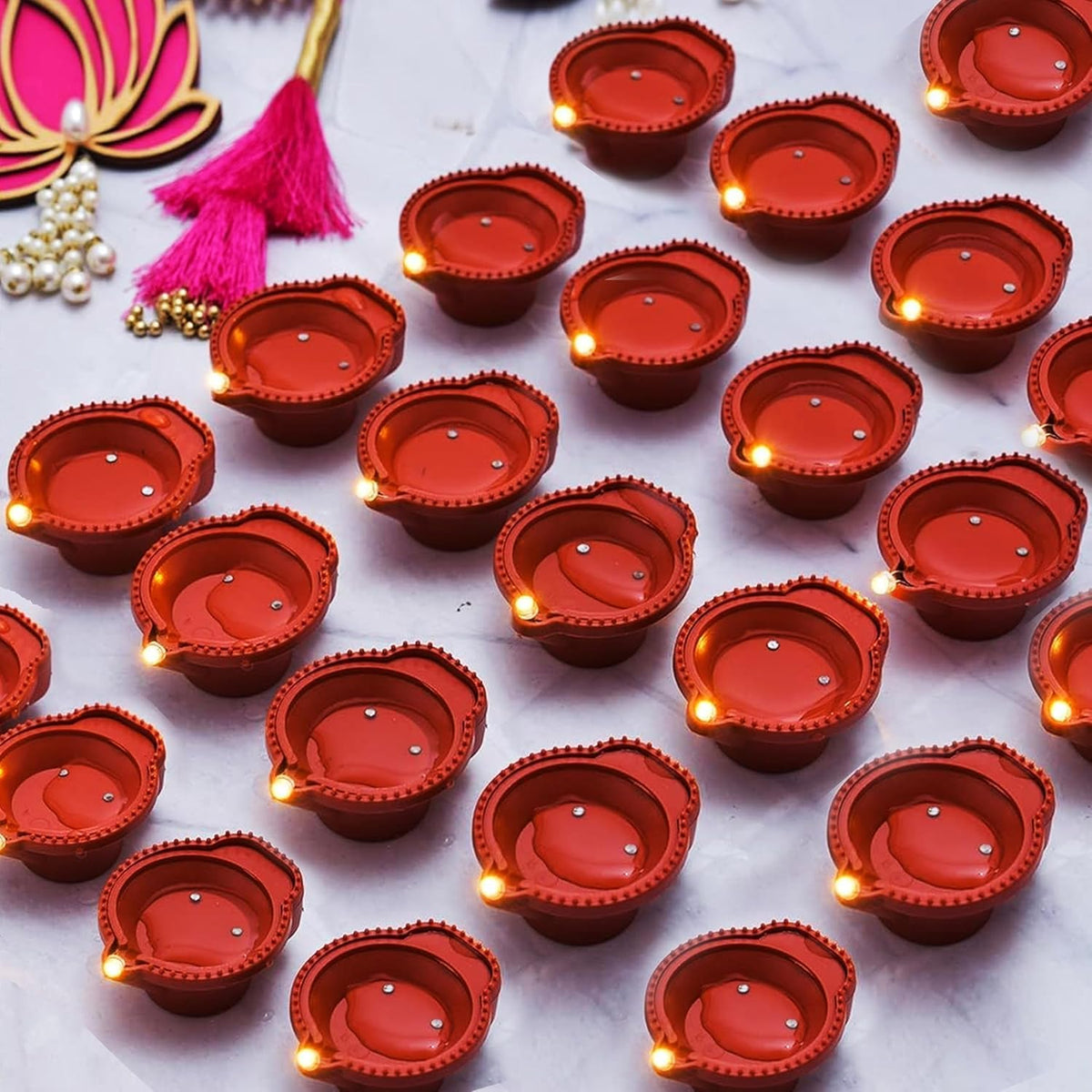Water Sensor Diya Set (Pack Of 12)