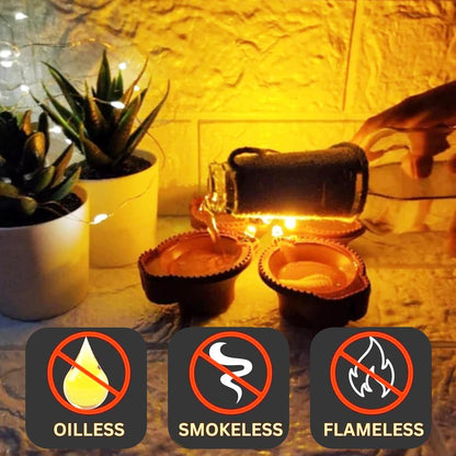 Water Sensor Diya Set (Pack Of 12)
