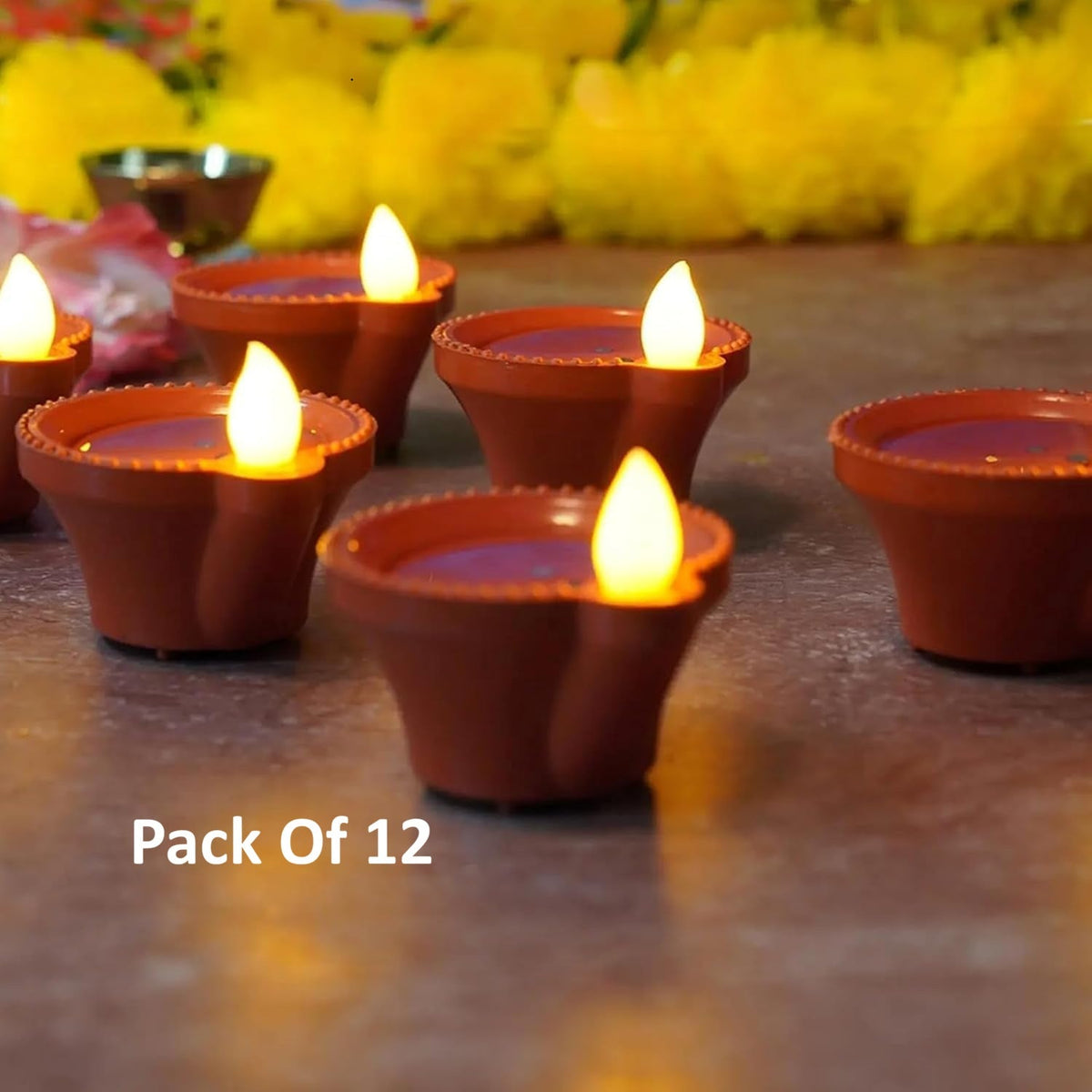 Water Sensor Diya Set (Pack Of 12)