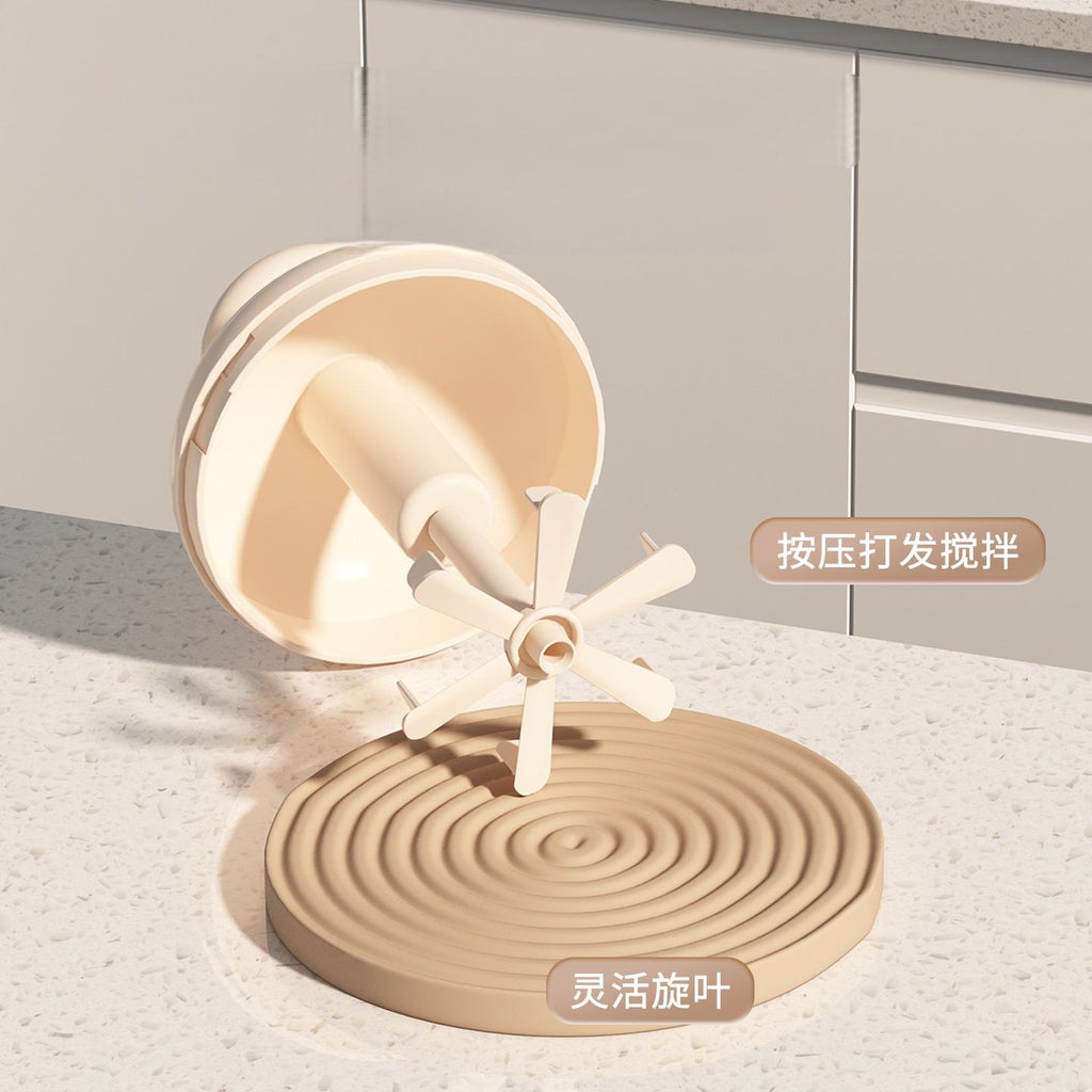 Multifunctional Manual Press Egg Whisker with Cup